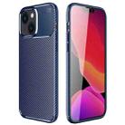 For iPhone 14 Carbon Fiber Texture TPU Phone Case (Blue) - 1