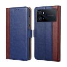 For vivo iQOO 9 Pro Ostrich Texture Horizontal Flip Leather Case(Blue) - 1