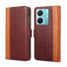 For vivo S15e / T1 Snapdragon 778G Ostrich Texture Horizontal Flip Leather Case(Brown) - 1
