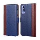 For vivo Y53s 5G / iQOO Z5x / T1x Ostrich Texture Horizontal Flip Leather Case(Blue) - 1