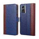 For vivo Y55s 5G Ostrich Texture Horizontal Flip Leather Case(Blue) - 1