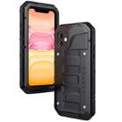 For iPhone 11 Dustproof Shockproof Waterproof Silicone + Metal Protective Case(Black) - 1