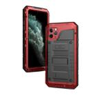 For iPhone 11 Pro Max Dustproof Shockproof Waterproof Silicone + Metal Protective Case(Red) - 1