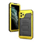 For iPhone 11 Pro Max Dustproof Shockproof Waterproof Silicone + Metal Protective Case(Yellow) - 1