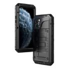 For iPhone 11 Pro Dustproof Shockproof Waterproof Silicone + Metal Protective Case(Black) - 1