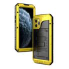 For iPhone 11 Pro Dustproof Shockproof Waterproof Silicone + Metal Protective Case(Yellow) - 1