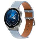 For Huawei Watch GT 3 Pro 22mm Plain Weave Genuine Leather Watch Band(Sky Blue) - 1