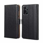 For OPPO A36 4G / A76 4G Global Ostrich Texture Flip Leather Case(Black) - 1