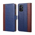 For OPPO A36 4G / A76 4G Global Ostrich Texture Flip Leather Case(Blue) - 1