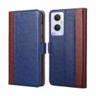 For OPPO A96 5G Ostrich Texture Flip Leather Case(Blue) - 1