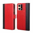 For OPPO Reno7 4G / F21 Pro 4G Ostrich Texture Flip Leather Case(Red) - 1