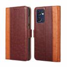 For OPPO Reno7 5G Global / Find X5 Lite Ostrich Texture Flip Leather Case(Brown) - 1