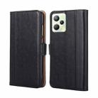 For OPPO Realme C35 Ostrich Texture Flip Leather Case(Black) - 1