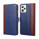 For OPPO Realme C35 Ostrich Texture Flip Leather Case(Blue) - 1