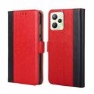 For OPPO Realme C35 Ostrich Texture Flip Leather Case(Red) - 1