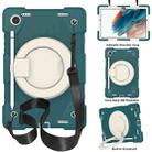 For Samsung Galaxy Tab A8 10.5 2021 Silicone + PC Full Body Protection Tablet Case With Holder & Strap(Dark Green) - 1