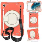 For Samsung Galaxy Tab A8 10.5 2021 Silicone + PC Full Body Protection Tablet Case With Holder & Strap(Orange) - 1