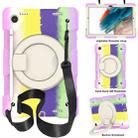For Samsung Galaxy Tab A8 10.5 2021 Silicone + PC Full Body Protection Tablet Case With Holder & Strap(Colorful Purple) - 1