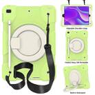 For iPad 10.2 2019/10.2 2020/10.2 2021 Silicone + PC Full Body Protection Tablet Case With Holder & Strap(Green) - 1