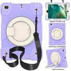 For iPad 9.7 2018 Silicone + PC Full Body Protection Tablet Case With Holder & Strap(Purple) - 1