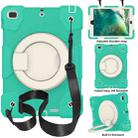 For iPad 9.7 2018 Silicone + PC Full Body Protection Tablet Case With Holder & Strap(Mint Green) - 1