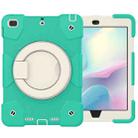 For iPad 9.7 2018 Silicone + PC Full Body Protection Tablet Case With Holder & Strap(Mint Green) - 2