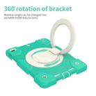 For iPad 9.7 2018 Silicone + PC Full Body Protection Tablet Case With Holder & Strap(Mint Green) - 4