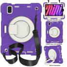 For iPad mini 2021 Silicone + PC Full Body Protection Tablet Case With Holder & Strap(Dark Purple) - 1