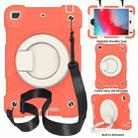 For iPad mini 4 2015/mini 2019 Silicone + PC Full Body Protection Tablet Case With Holder & Strap(Orange) - 1