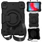 For iPad mini 4 2015/mini 2019 Silicone + PC Full Body Protection Tablet Case With Holder & Strap(Black) - 1