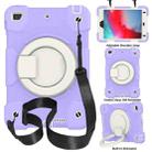 For iPad mini 4 2015/mini 2019 Silicone + PC Full Body Protection Tablet Case With Holder & Strap(Purple) - 1