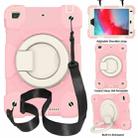 For iPad mini 4 2015/mini 2019 Silicone + PC Full Body Protection Tablet Case With Holder & Strap(Pink) - 1