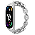 For Xiaomi Mi Band 4 / 3 Metal Chain Stainless Steel Watch Band(Silver) - 1