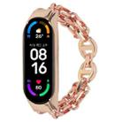 For Xiaomi Mi Band 4 / 3 Metal Chain Stainless Steel Watch Band(Rose Gold) - 1