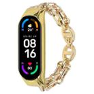 For Xiaomi Mi Band 6 / 5 Metal Chain Stainless Steel Watch Band(Gold) - 1