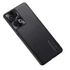 For OPPO Reno8 Pro Folding Holder Plain Leather Phone Case(Black) - 1
