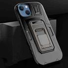 For iPhone 13 MechaWarrior Multifunctional Holder Phone Case(Black) - 1