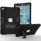 For iPad 4 / 3 / 2 Silicone + PC Protective Case with Stand(Black + Grey) - 1