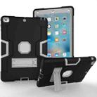 For iPad 4 / 3 / 2 Silicone + PC Protective Case with Stand(Black + White) - 1