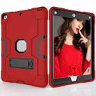 For iPad 4 / 3 / 2 Silicone + PC Protective Case with Stand(Red + Gray) - 2