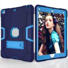 For iPad 4 / 3 / 2 Silicone + PC Protective Case with Stand(Light Blue + Dark Blue) - 2