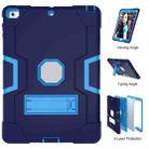 For iPad 4 / 3 / 2 Silicone + PC Protective Case with Stand(Light Blue + Dark Blue) - 5