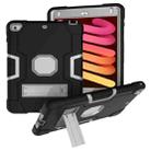 For iPad mini 3/2/1 Silicone + PC Protective Case with Stand(Black + White) - 1
