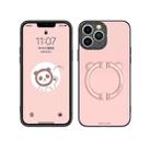 Bear Holder Phone Case For iPhone 13 Pro(Pink) - 1