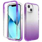 For iPhone 14 Plus Two-color Gradual Change PC+TPU Phone Case  (Purple) - 1