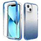 For iPhone 14 Plus Two-color Gradual Change PC+TPU Phone Case  (Blue) - 1