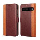 For Google Pixel 7 5G Ostrich Texture Flip Leather Phone Case(Brown) - 1