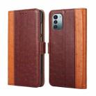 For Nokia G21 / G11 Ostrich Texture Flip Leather Phone Case(Brown) - 1