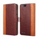 For ZTE Tempo X / Vantage Z839 / N9137 Ostrich Texture Flip Leather Phone Case(Brown) - 1