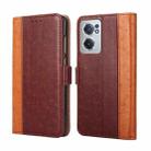 For OnePlus Nord CE 2 5G Ostrich Texture Flip Leather Phone Case(Brown) - 1